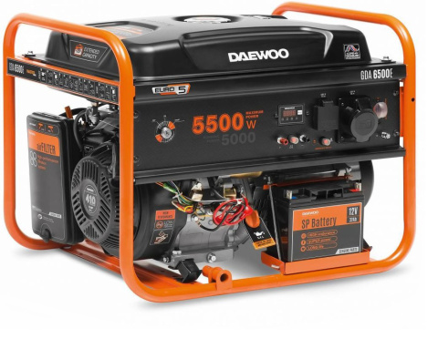 Jednofazowy agregat prądotwórczy Daewoo Power GDA 6500E rozruch elektryczny Jednofazowy agregat prądotwórczy Daewoo Power GDA 6500E rozruch elektryczny