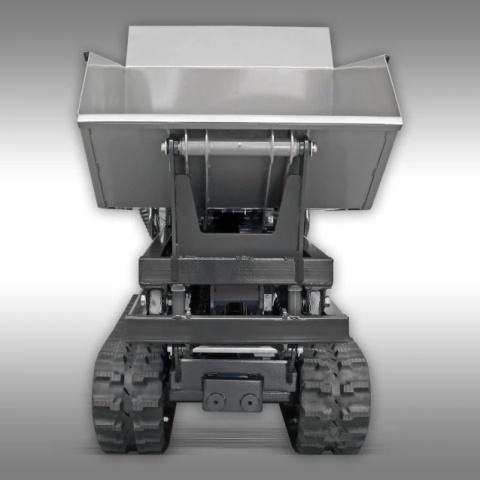 Profesjonalne wozidło gąsienicowe Jansen RD-300pro z hydraulicznym kiprem, gotowe do pracy na budowie.