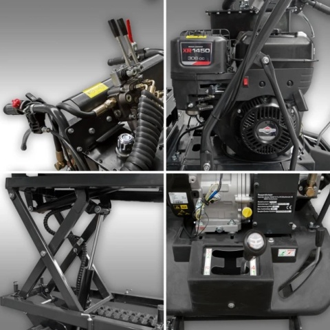 Profesjonalne wozidło gąsienicowe Jansen RD-300pro z hydraulicznym kiprem, gotowe do pracy na budowie.