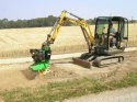 Frezarka do pni na koparkę Laski FZ 500/38 podczas pracy