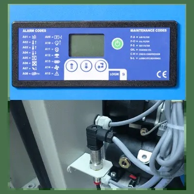 Kompresor Śrubowy GUDEPOL SMART-3G 7.5kW 900 l/min  Zbiornik 500L Ocynk + Osuszacz VT + Falownik 5G